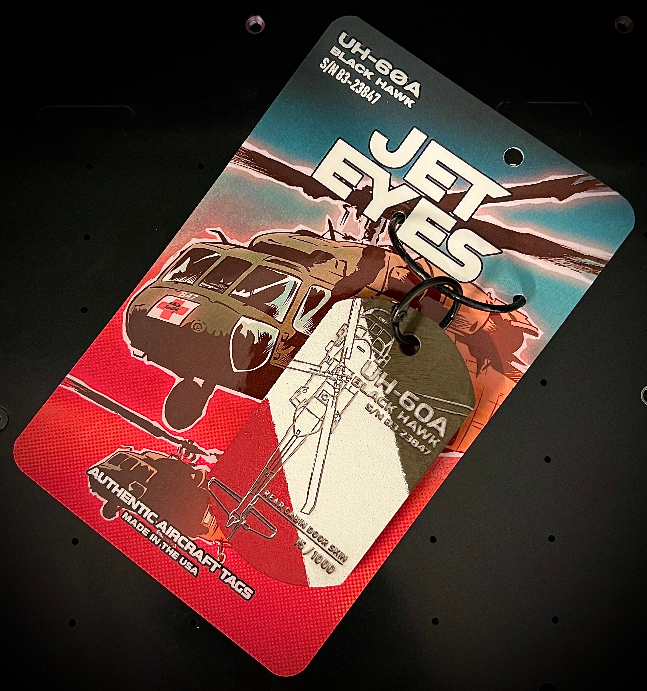 UH-60A Black Hawk 83-23847 Rear Cabin Door Tag image 0