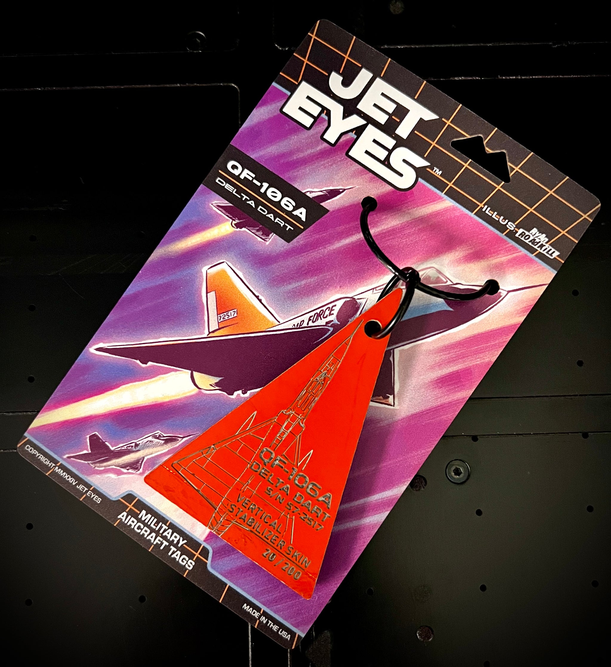 QF-106A Delta Dart 57-2517 Vertical Stabilizer Tag image 0