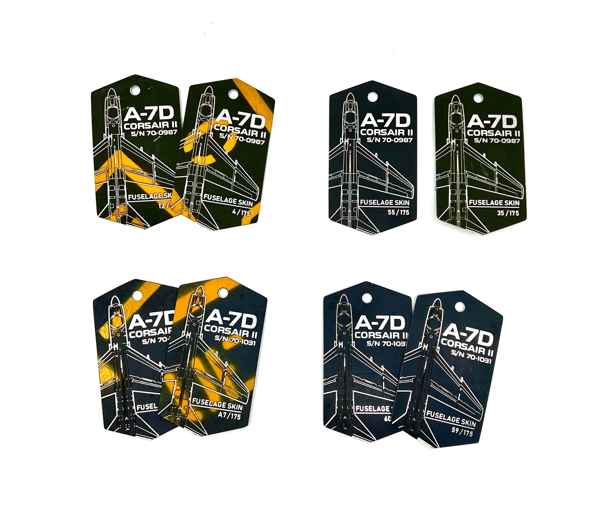 A-7D Corsair II 70-1031 + 70-0987 Fuselage Tags image 1
