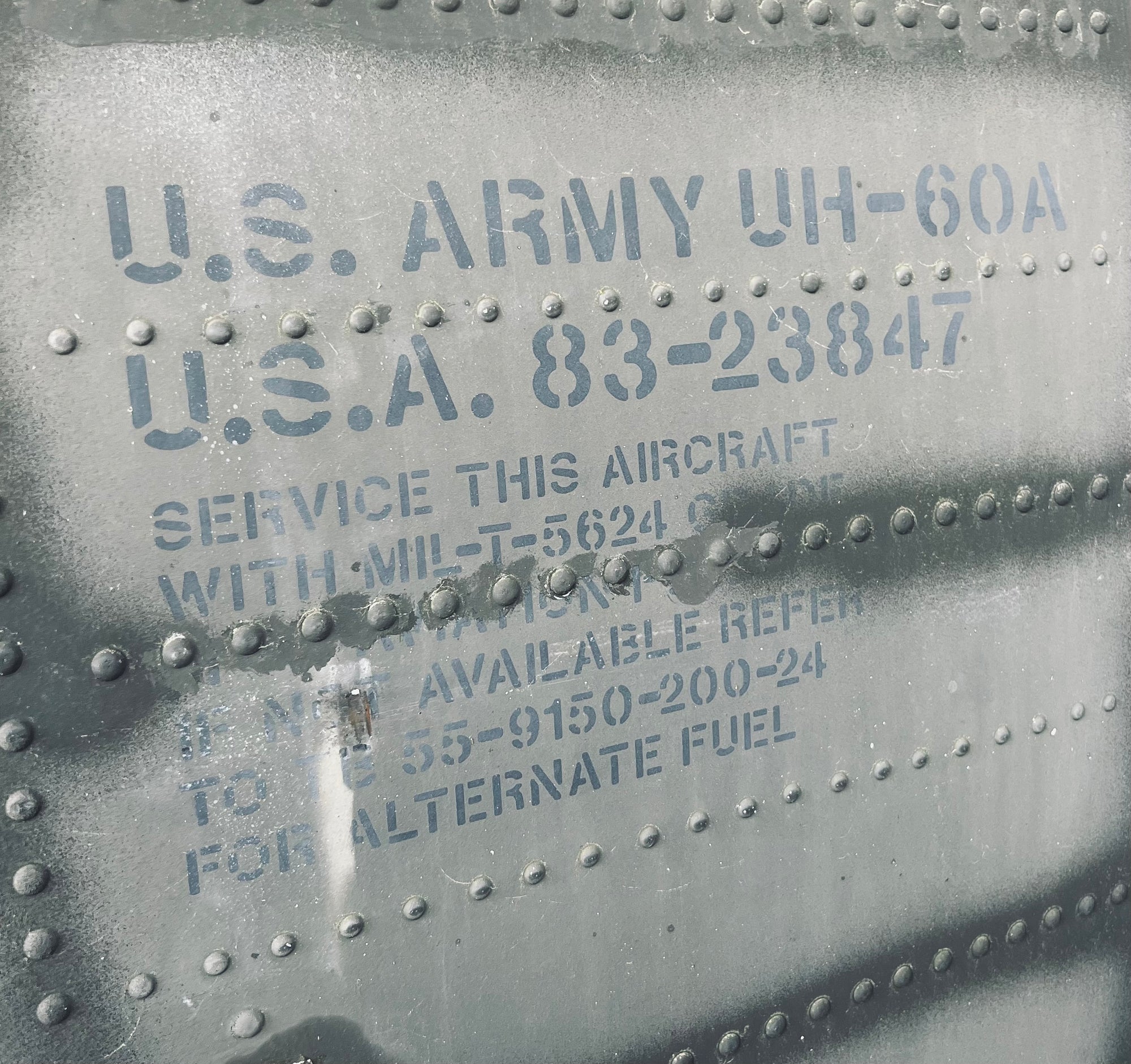 UH-60A Black Hawk 83-23847 Rear Cabin Door Tag image 4