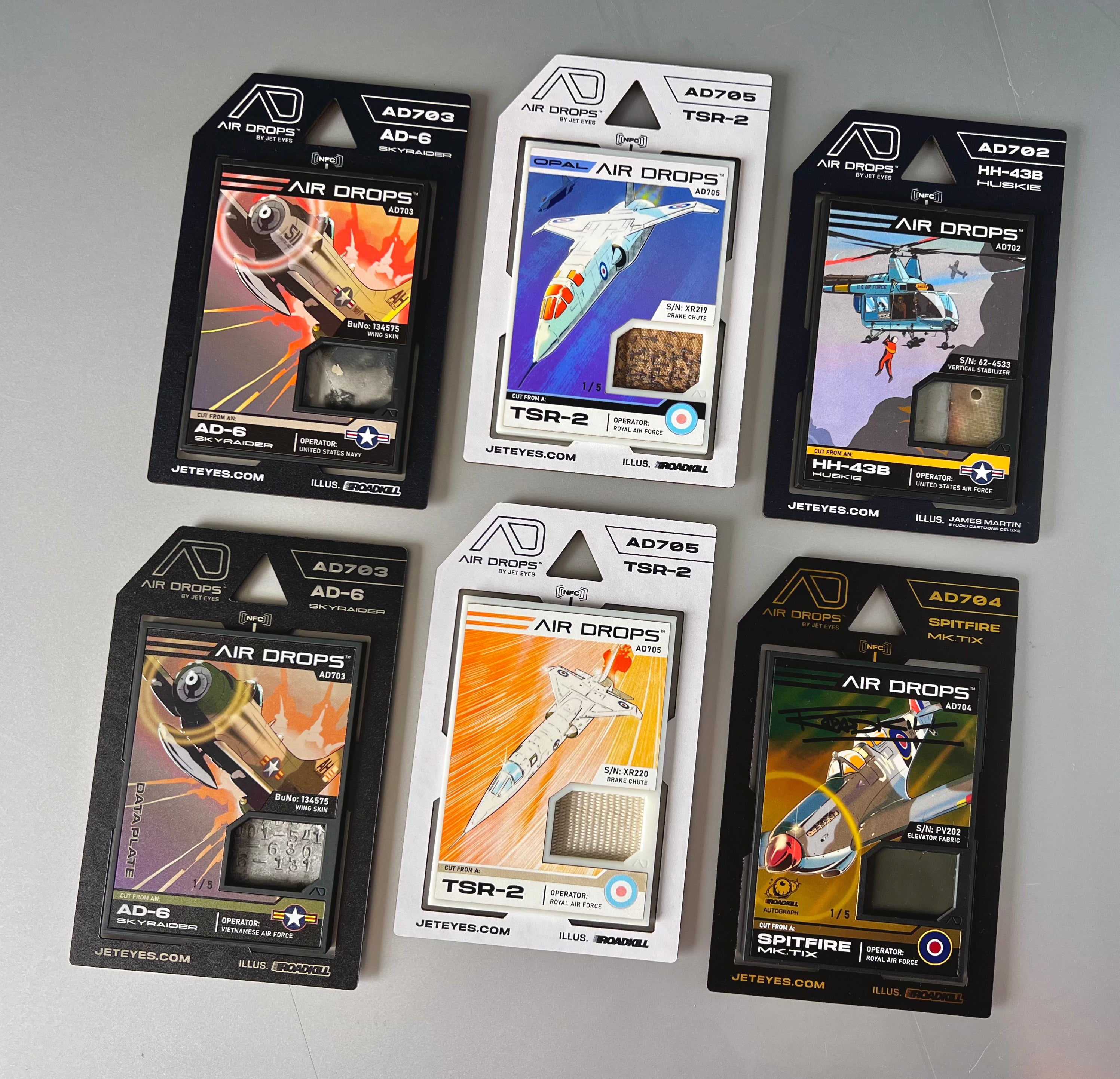 Air Drops AD702 - AD706: HH-43B Huskie, AD-6 Skyraider, TSR-2, Spitfire MK.TIX