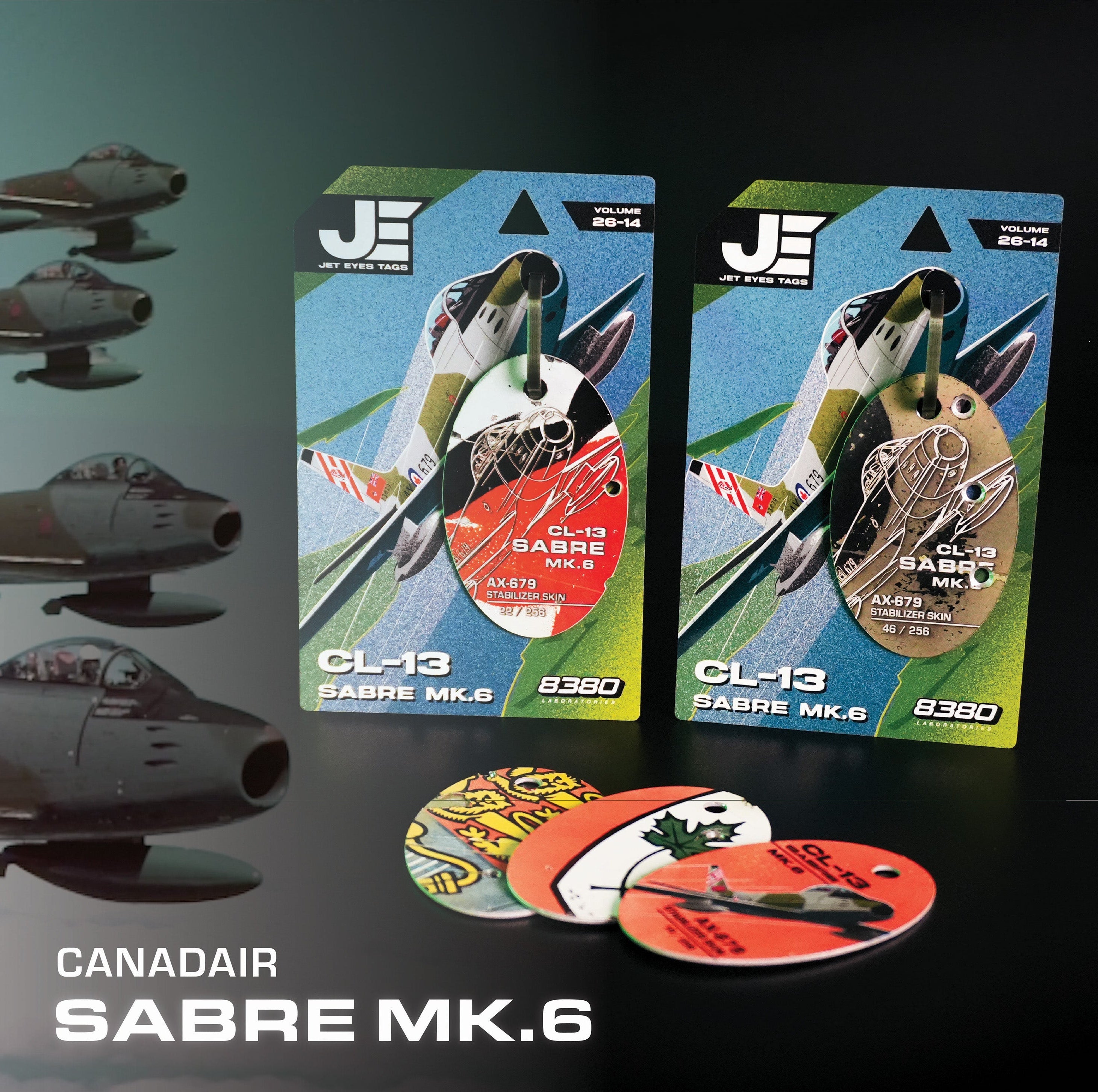 F-8 F-100 A-7タグ キーホルダー 3枚セット JETEYES JET EYES