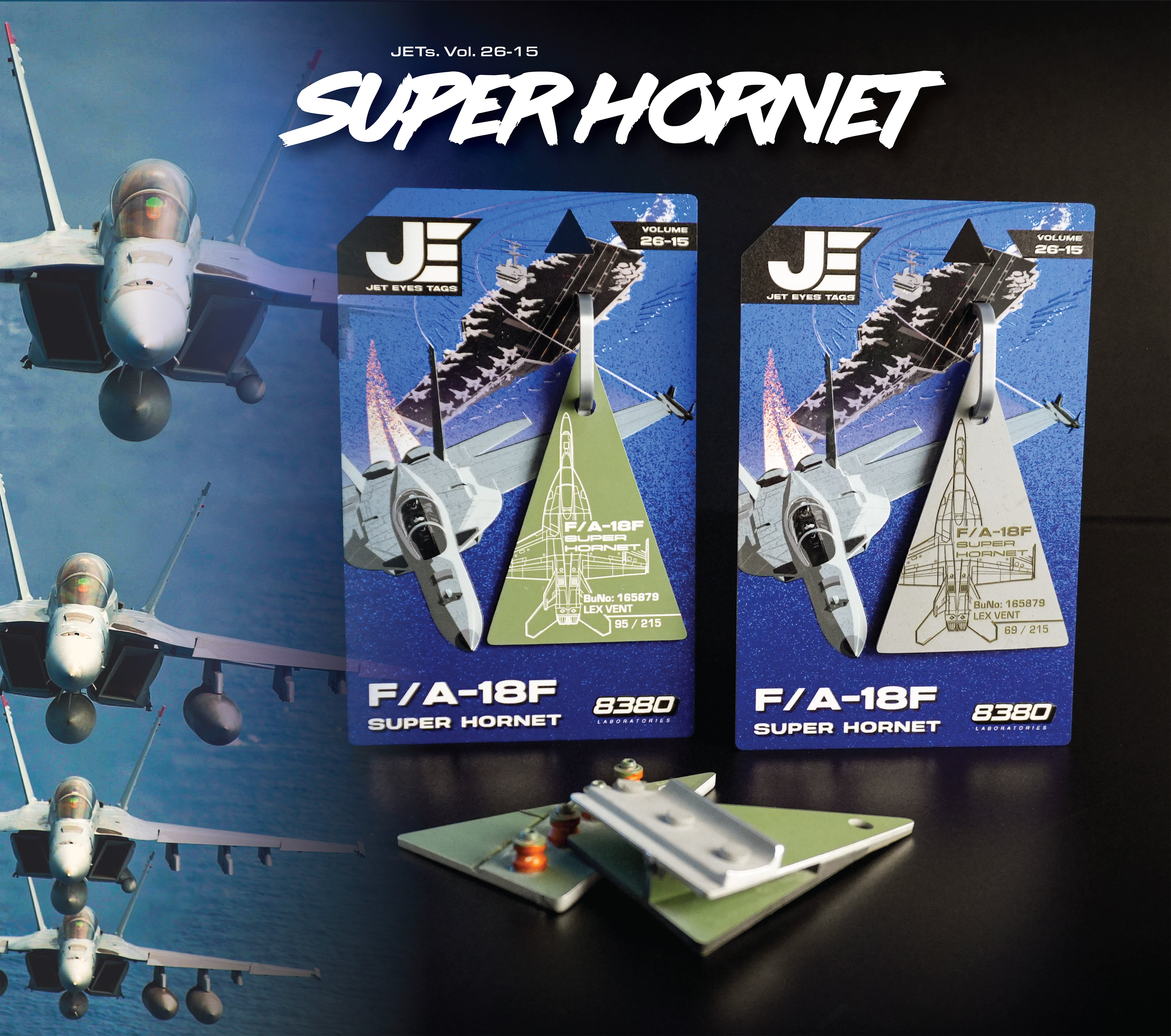 F-8 F-100 A-7タグ キーホルダー 3枚セット JETEYES JET EYES