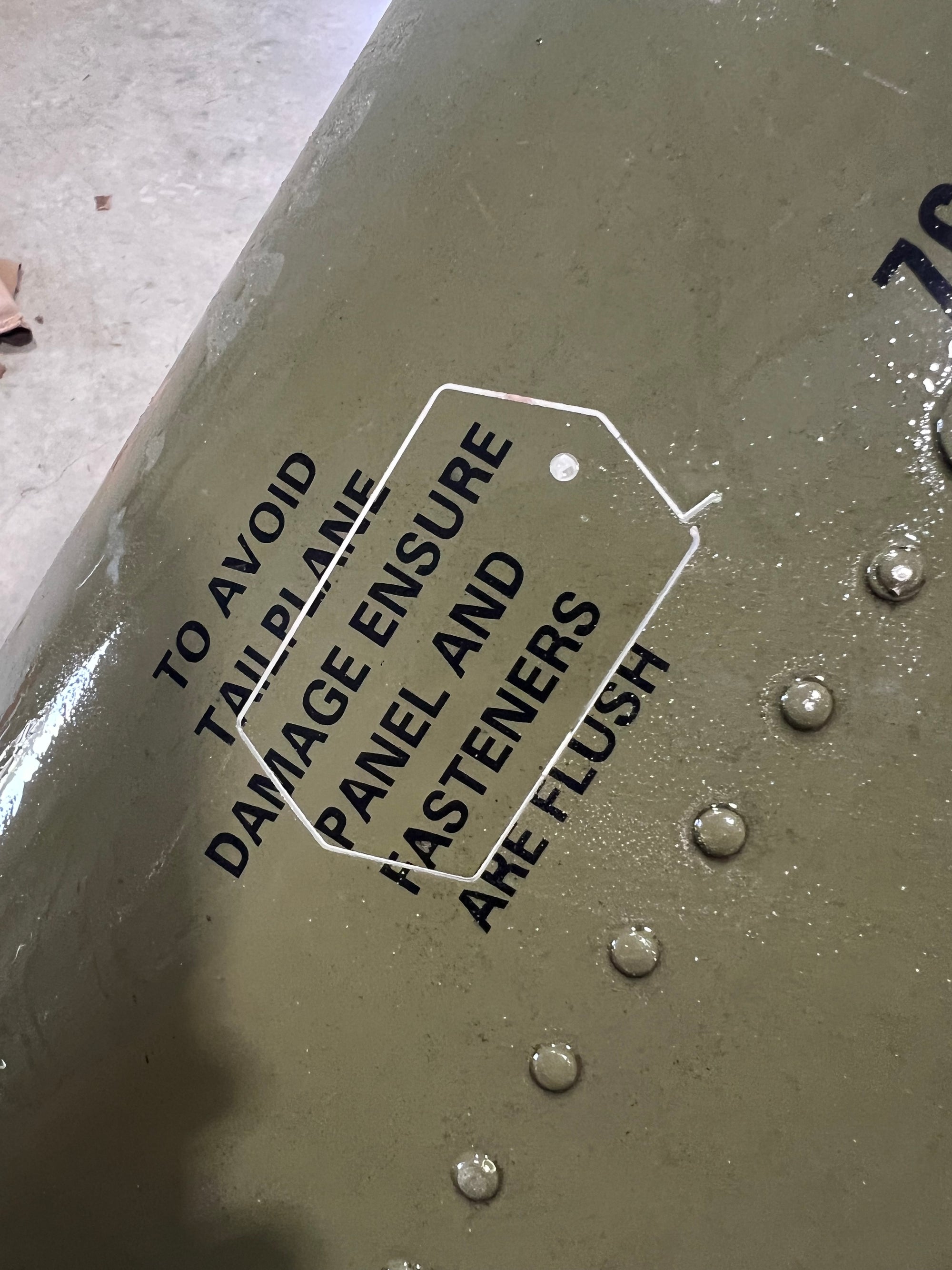 Harrier T10 ZH655 Fuselage Skin Tag image 11